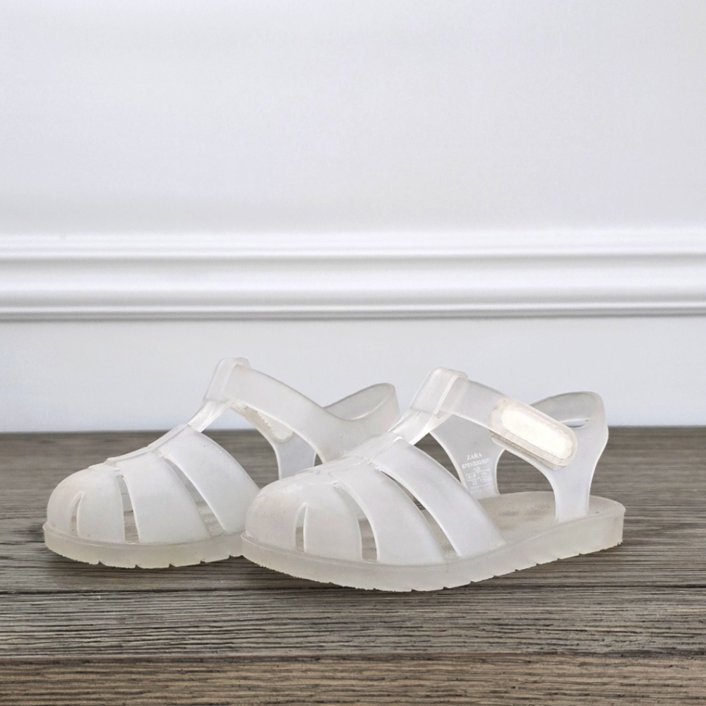 Zara Kids Clear Jelly Water Shoes, EU22 EUC